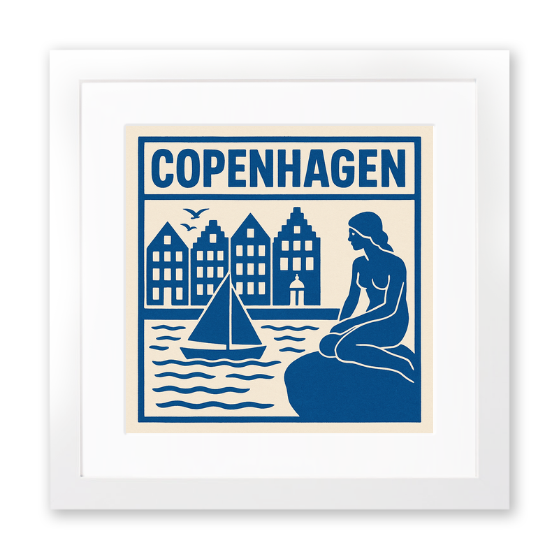 Cities Linoprint-Style Art (c209)