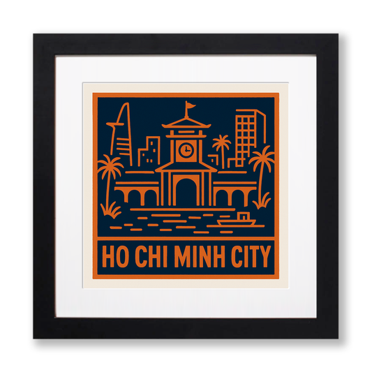 Cities Linoprint-Style Art (c184)