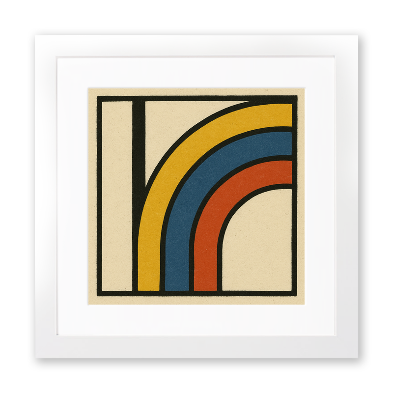 Bauhaus Design Linoprint-Style Art (c461)