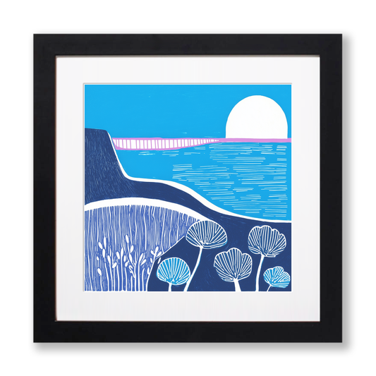 Minimalist textures Linoprint-Style Art (831-1)