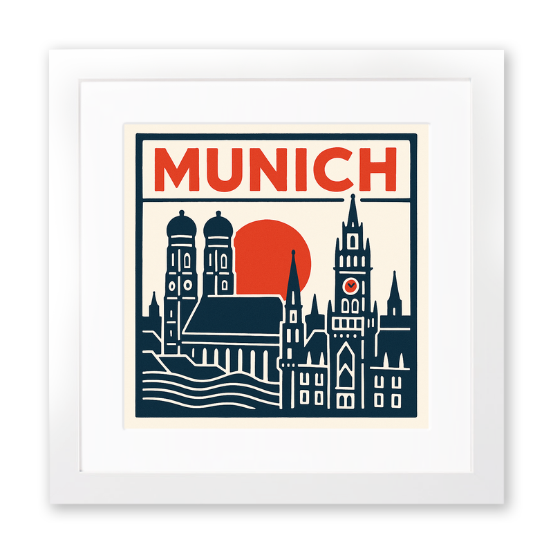Cities Linoprint-Style Art (c139)
