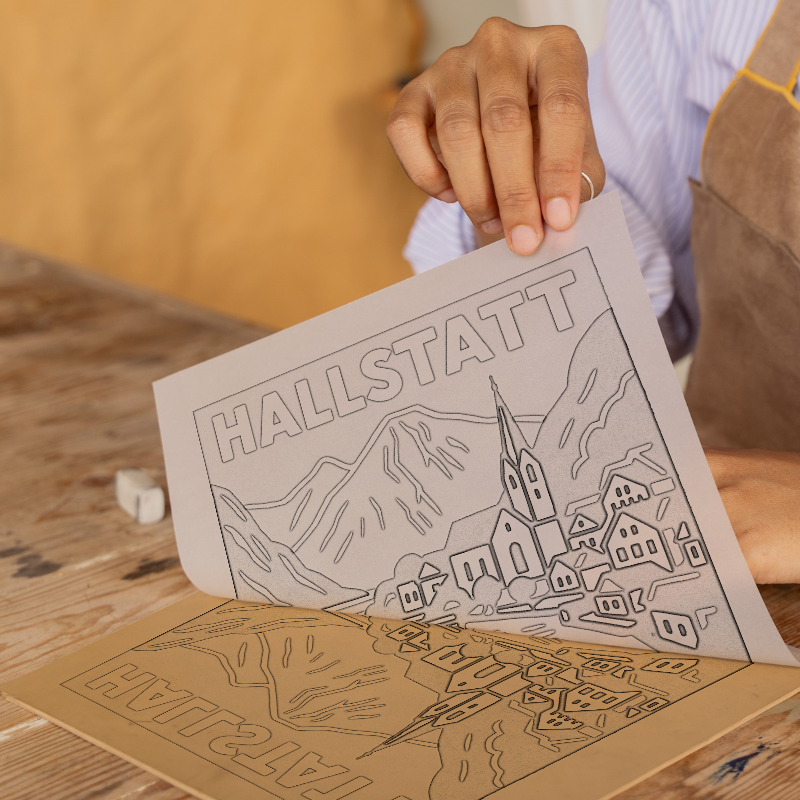 Cities Linoprint-Style Art (c188)