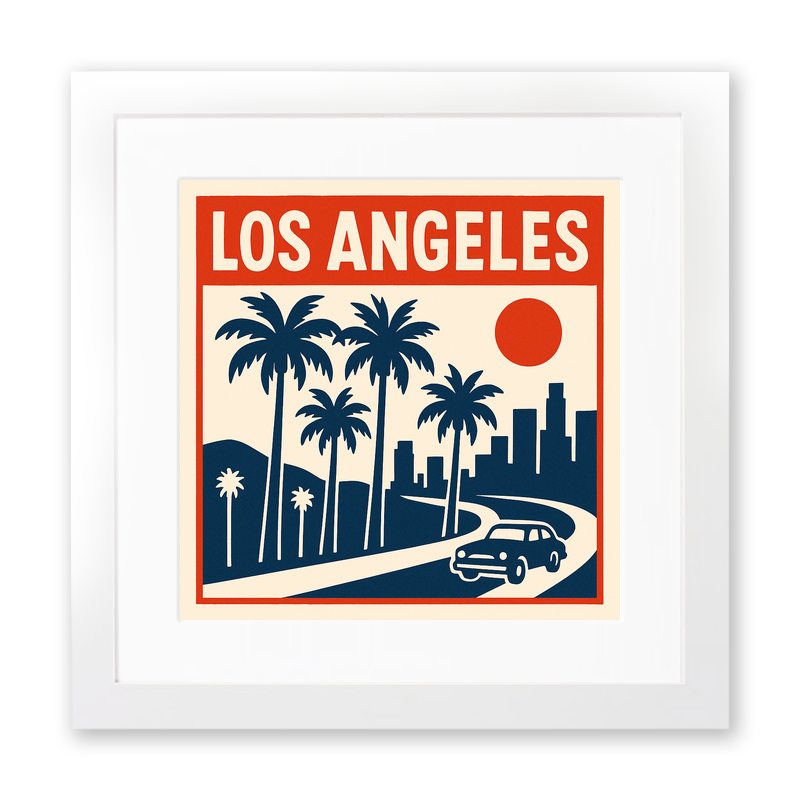 Cities Linoprint-Style Art (c159)