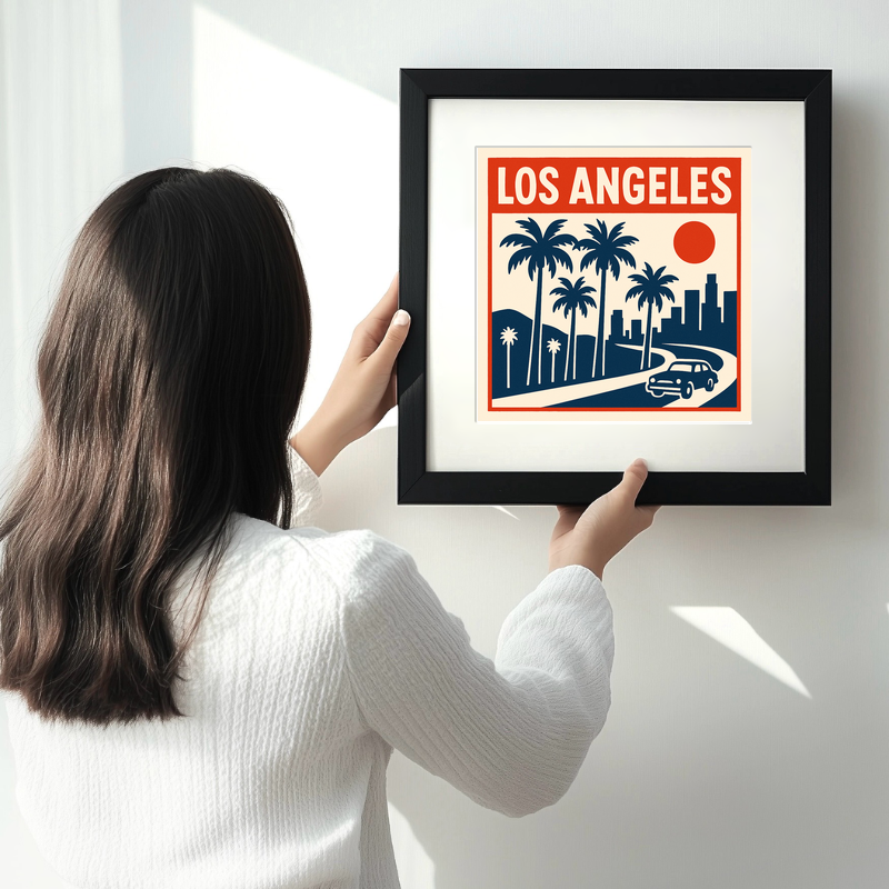 Cities Linoprint-Style Art (c159)