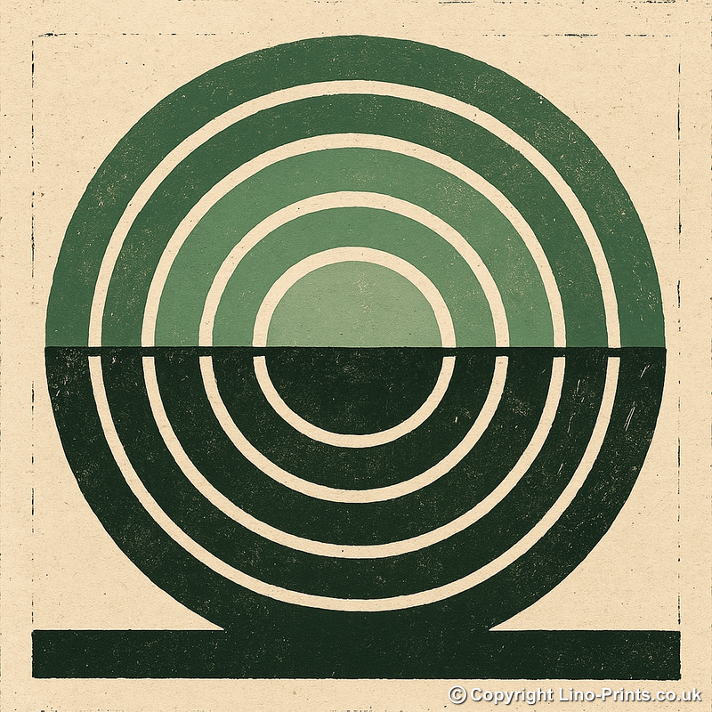 Bauhaus Design Linoprint-Style Art (c470)