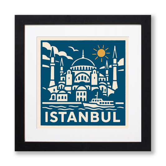 Cities Linoprint-Style Art (c177)