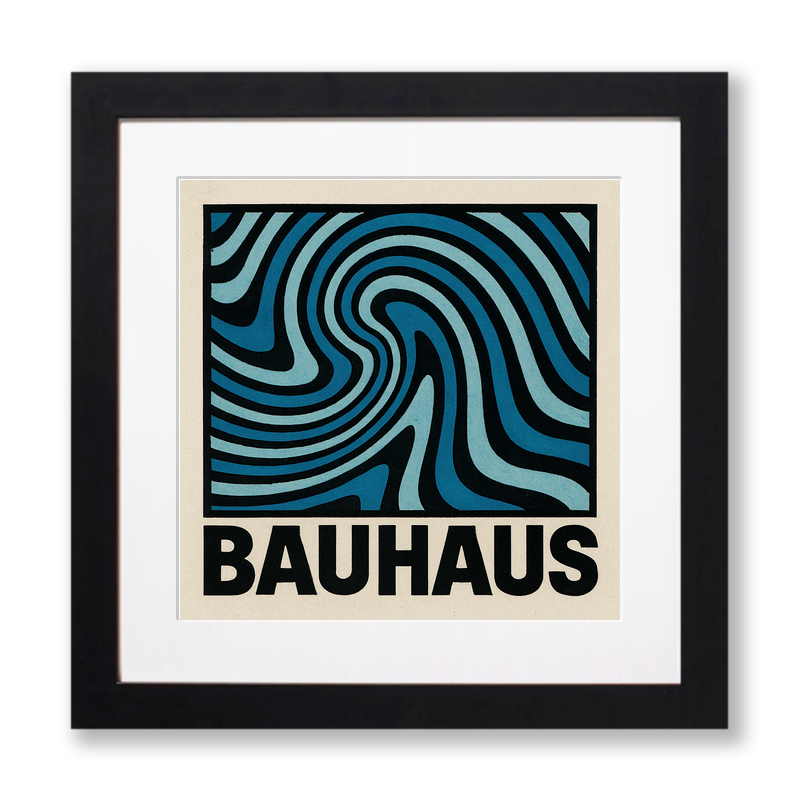 Bauhaus Design Linoprint-Style Art (c476)
