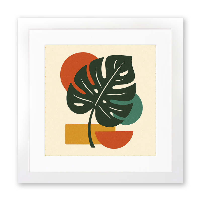 Flowers and Plants Linoprint-Style Art (c500)