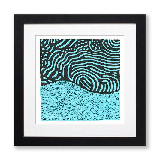 Organic patterns Linoprint-Style Art (542-2)