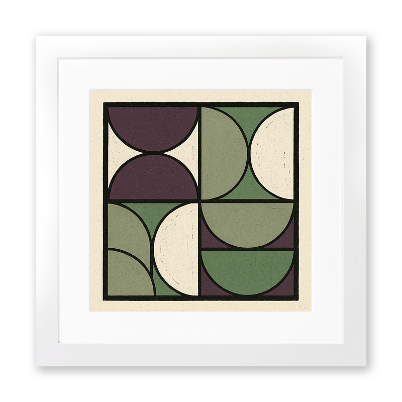 Bauhaus Design Linoprint-Style Art (c417)