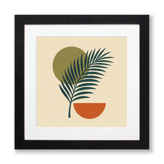 Flowers and Plants Linoprint-Style Art (c501)