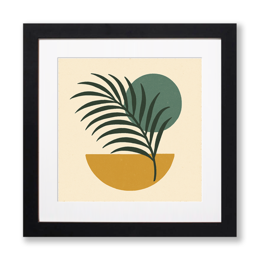 Flowers and Plants Linoprint-Style Art (c508)