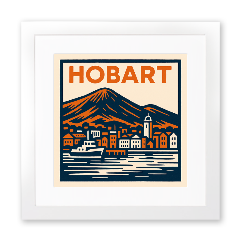 Cities Linoprint-Style Art (c183)
