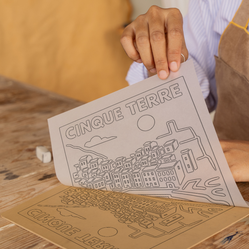 Cities Linoprint-Style Art (c210)