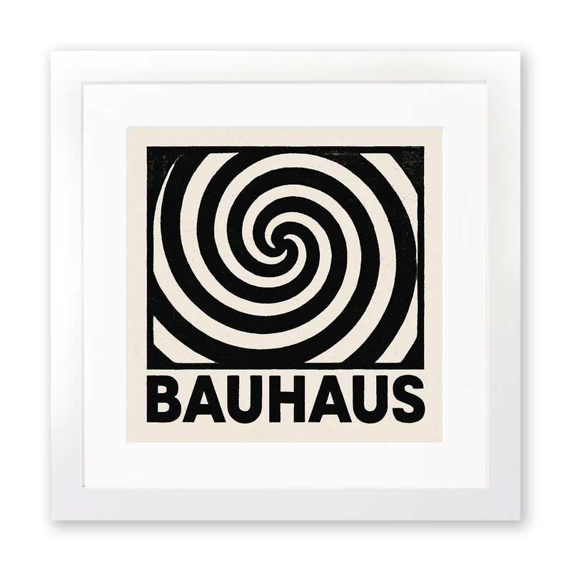Bauhaus Design Linoprint-Style Art (c446)