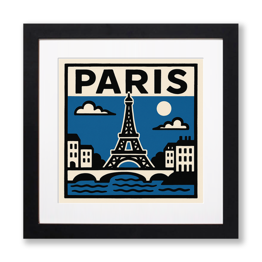 Cities Linoprint-Style Art (c121)