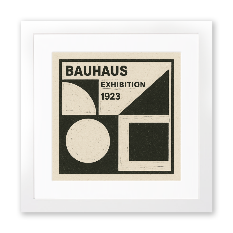 Bauhaus Design Linoprint-Style Art (c473)