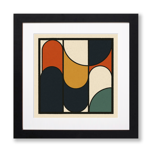 Bauhaus Design Linoprint-Style Art (c448)