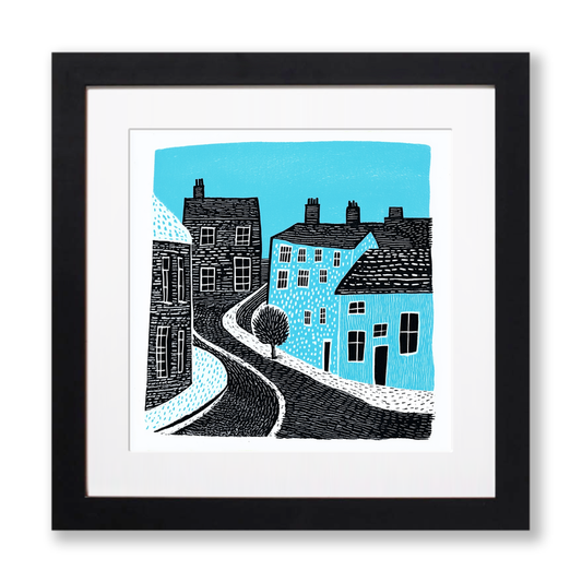 Grey Street, Newcastle Linoprint-Style Art (562-1)