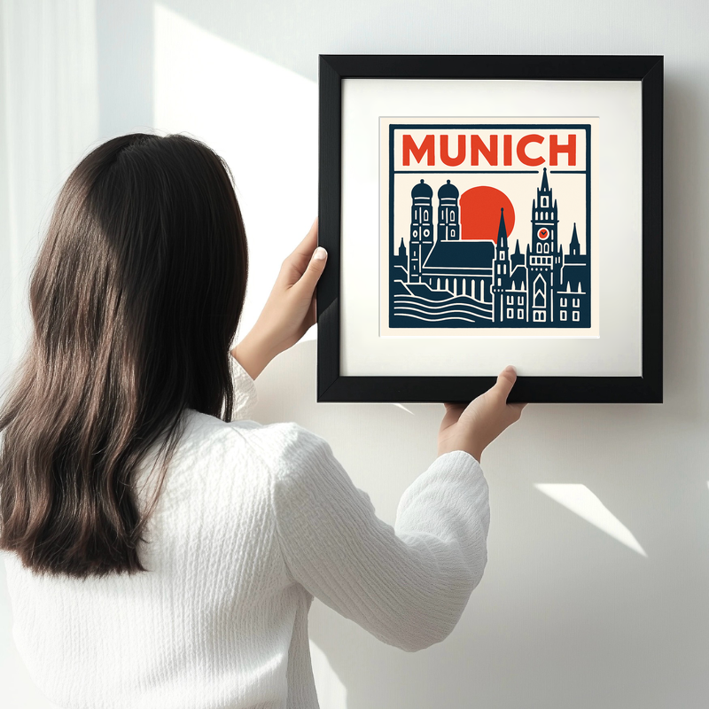 Cities Linoprint-Style Art (c139)