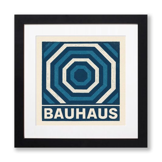 Bauhaus Design Linoprint-Style Art (c445)