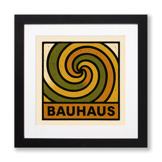 Bauhaus Design Linoprint-Style Art (c418)