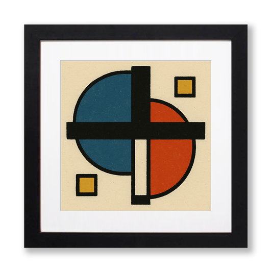 Bauhaus Design Linoprint-Style Art (c460)