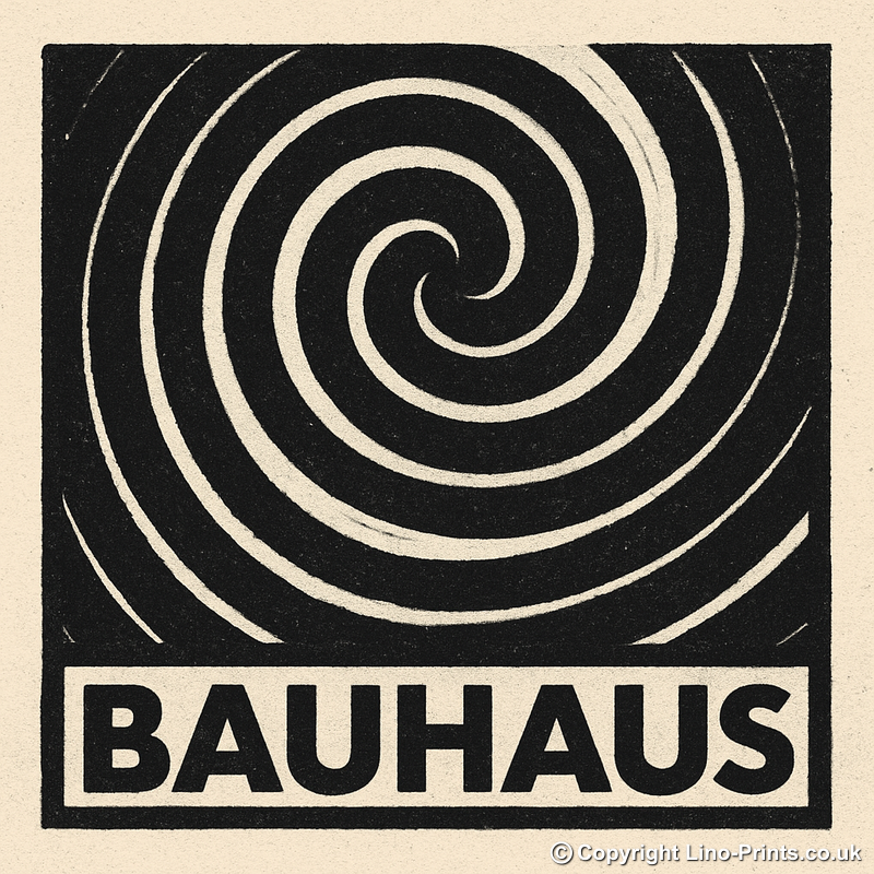 Bauhaus Design Linoprint-Style Art (c486)