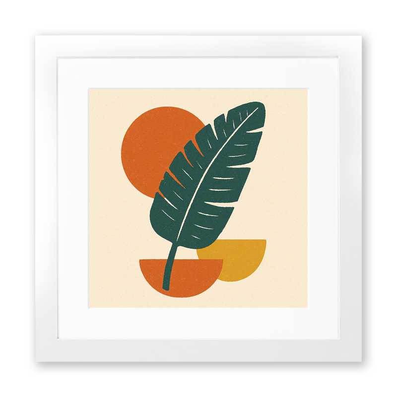 Flowers and Plants Linoprint-Style Art (c510)