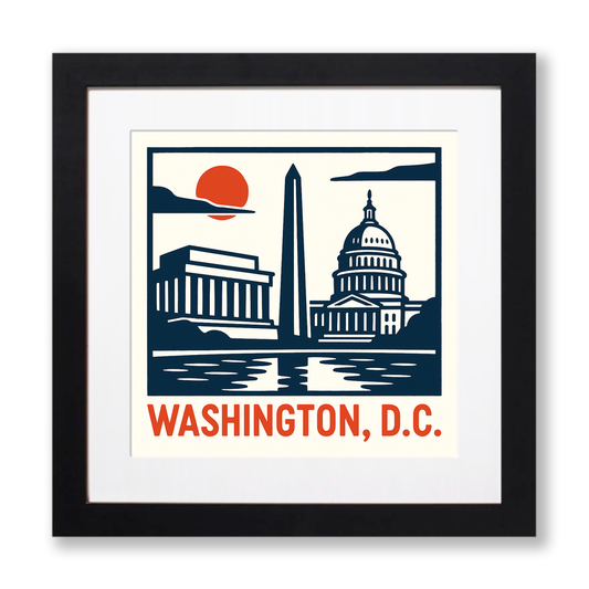 Cities Linoprint-Style Art (c56)