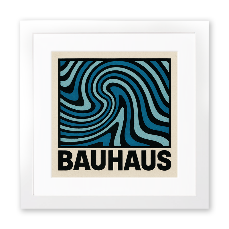 Bauhaus Design Linoprint-Style Art (c476)