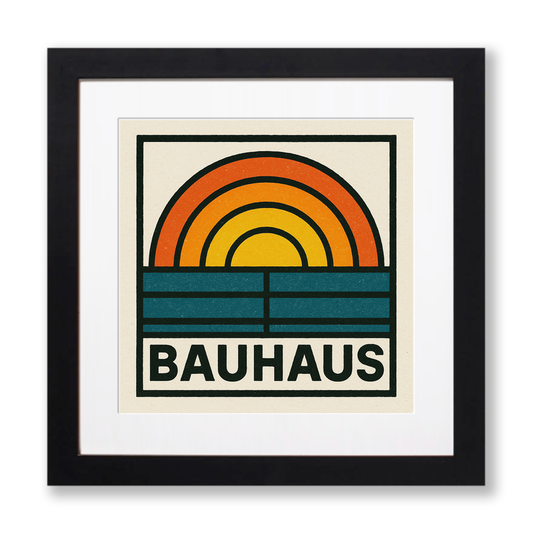 Bauhaus Design Linoprint-Style Art (c490)