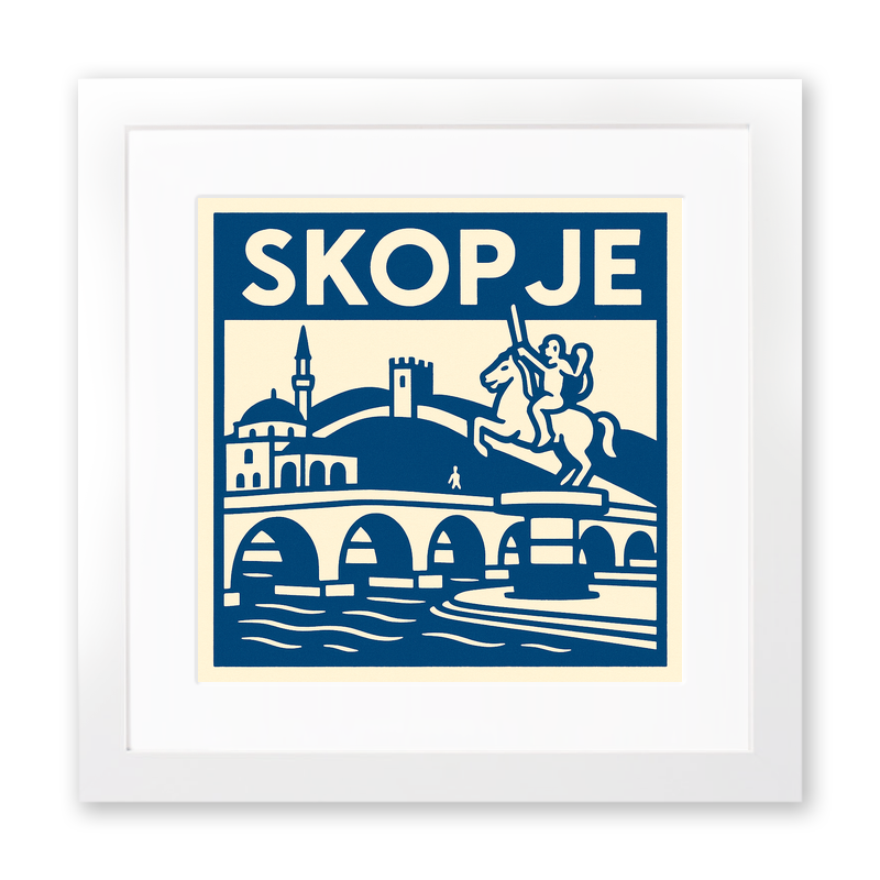 Cities Linoprint-Style Art (c86)