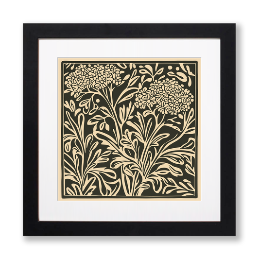 Yarrow Linoprint-Style Art (1753-1)
