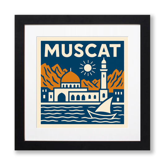 Cities Linoprint-Style Art (c138)