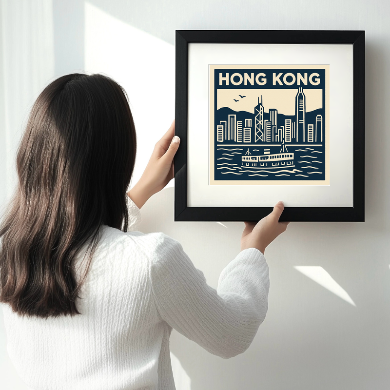 Cities Linoprint-Style Art (c181)
