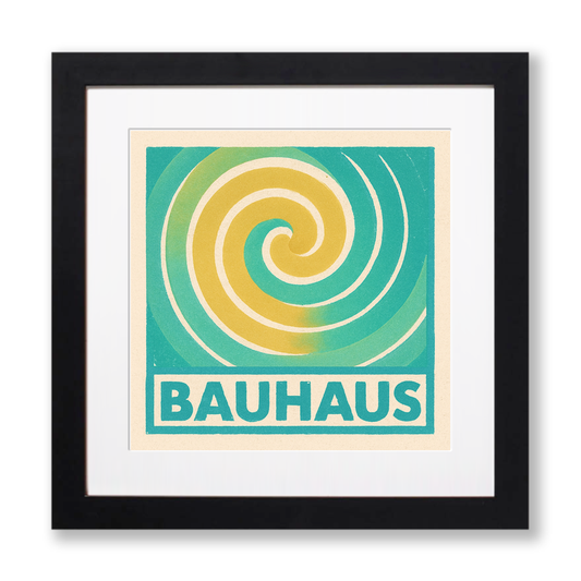 Bauhaus Design Linoprint-Style Art (c431)