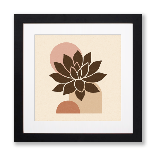 Flowers and Plants Linoprint-Style Art (c497)