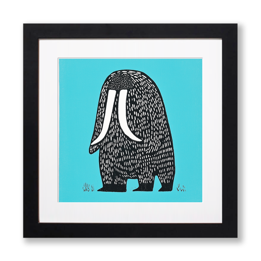 Walrus Linoprint-Style Art (780-1)