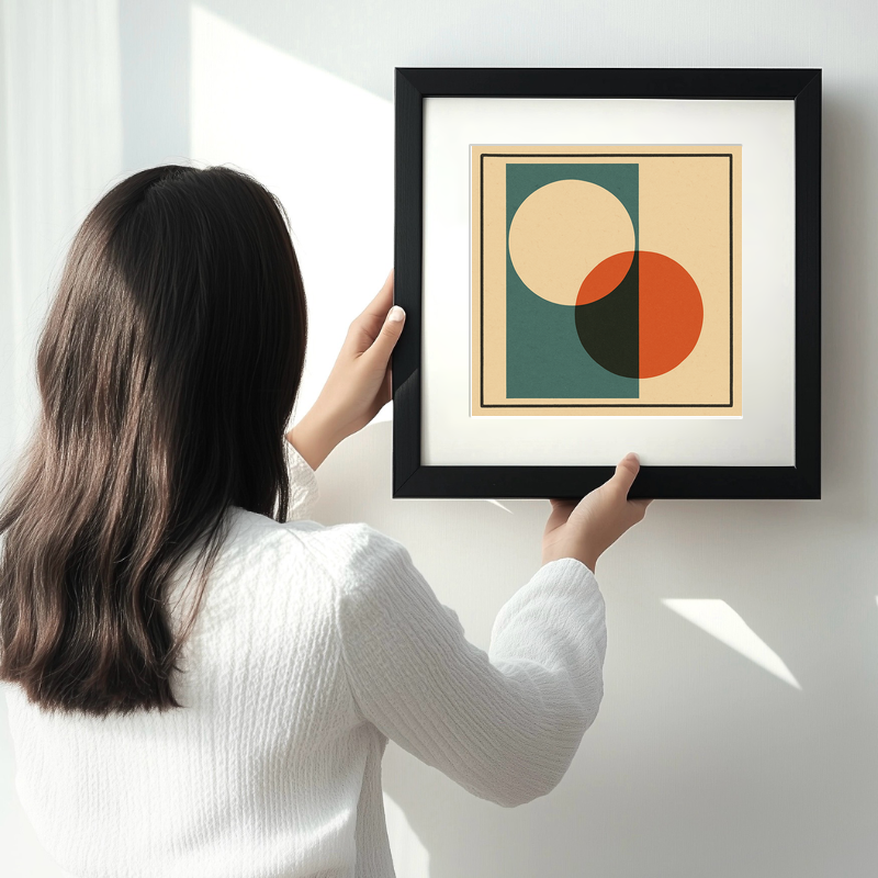 Bauhaus Design Linoprint-Style Art (c439)
