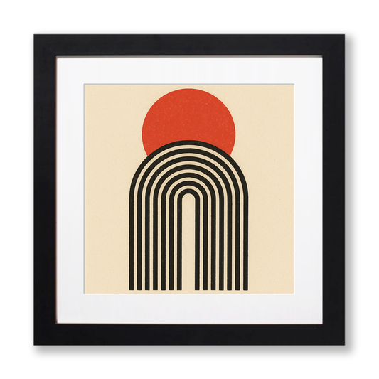 Bauhaus Design Linoprint-Style Art (c451)