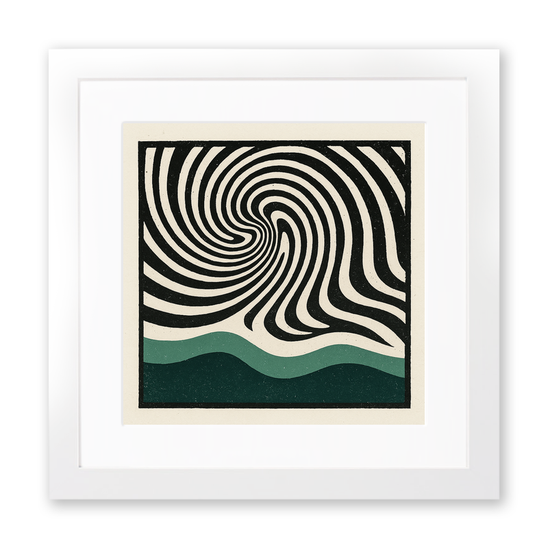 Bauhaus Design Linoprint-Style Art (c416)