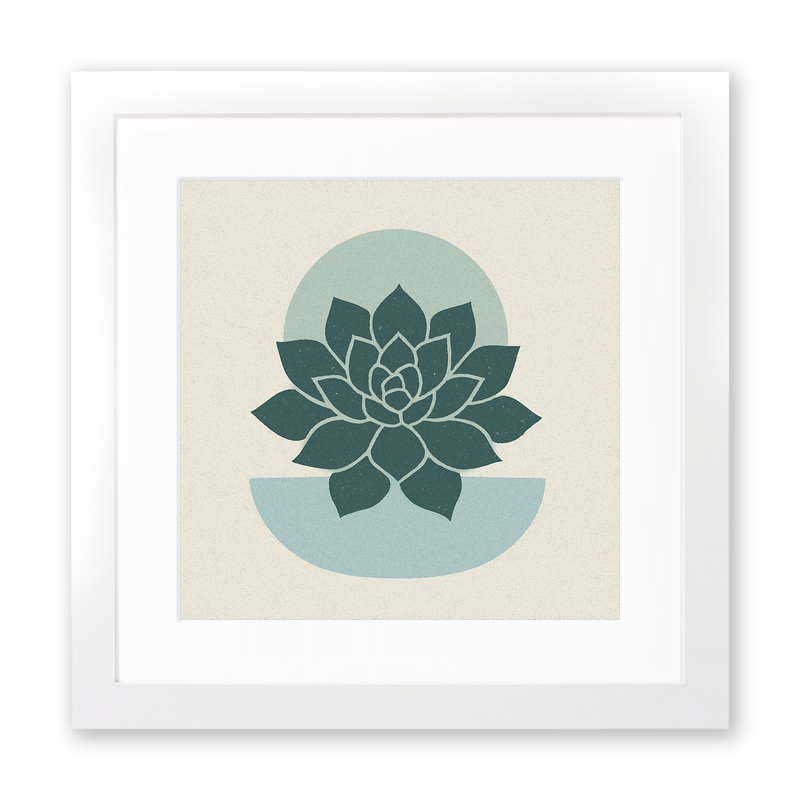 Flowers and Plants Linoprint-Style Art (c519)