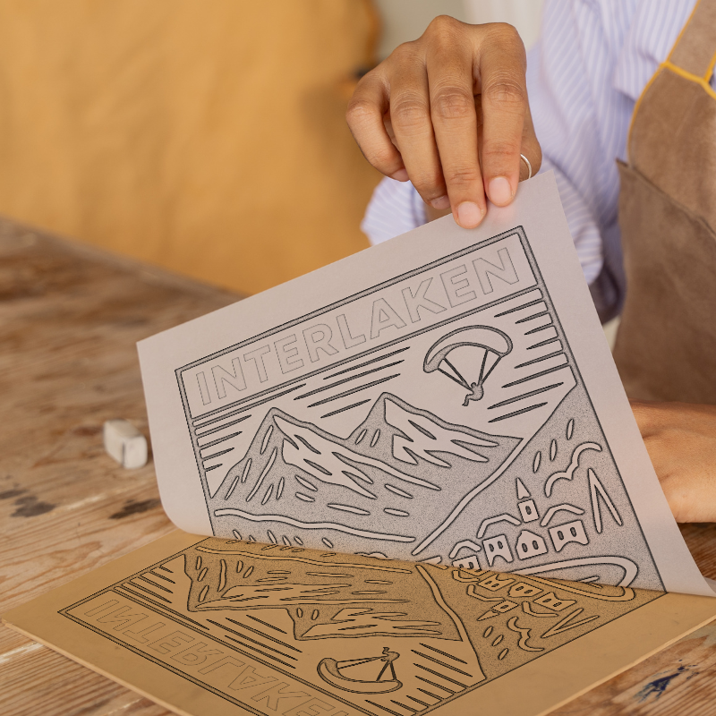 Cities Linoprint-Style Art (c178)