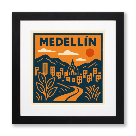 Cities Linoprint-Style Art (c148)