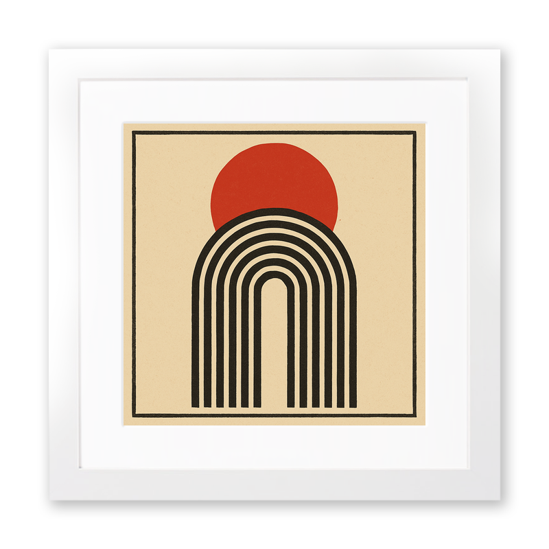 Bauhaus Design Linoprint-Style Art (c406)
