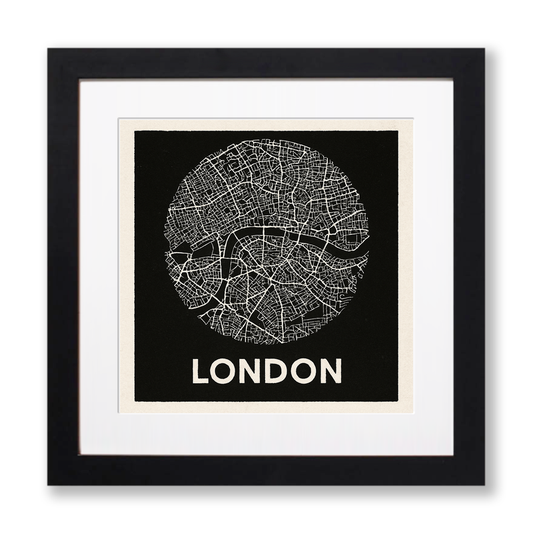 Maps Linoprint-Style Art (c15)