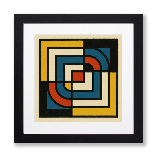 Bauhaus Design Linoprint-Style Art (c447)