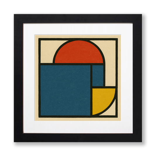 Bauhaus Design Linoprint-Style Art (c428)