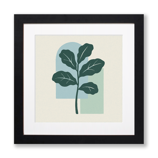 Flowers and Plants Linoprint-Style Art (c506)